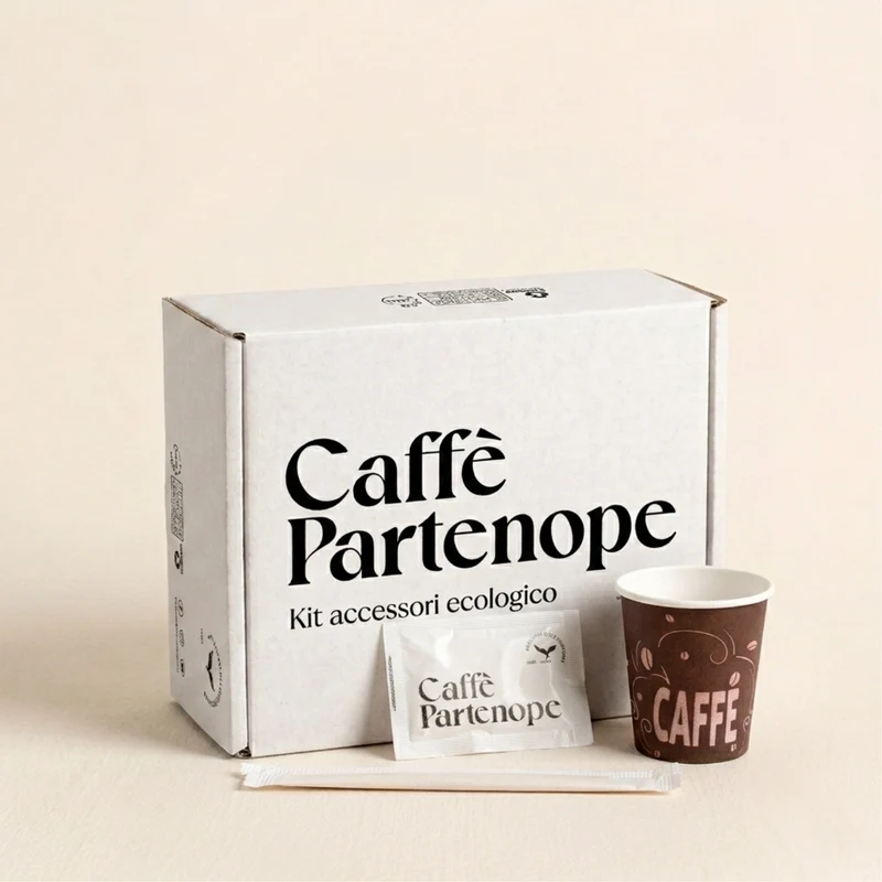 Accessoire Caffè Partenope - kit de 150 Gobelets, sucres et agitateurs