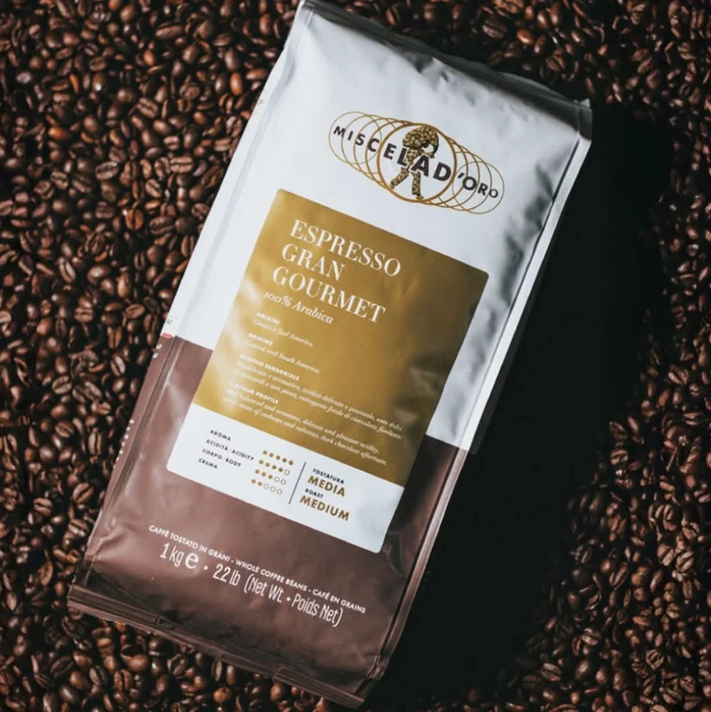 Miscela D'Oro Grand Gourmet - 1kg de café en grain 100% Arabica