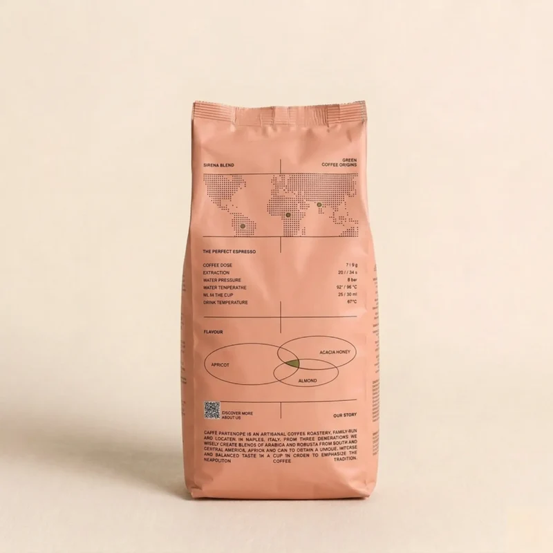 Caffè Partenope Sirena - 1kg de café en grain 100% Arabica