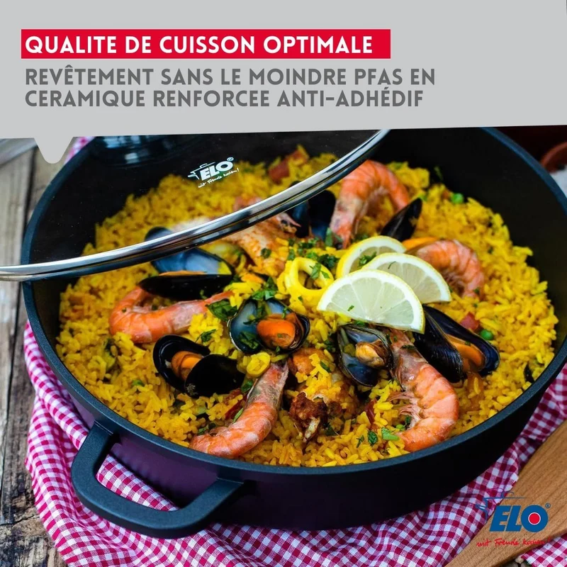 Faitout 24 cm sans PFAS Elo Alucast