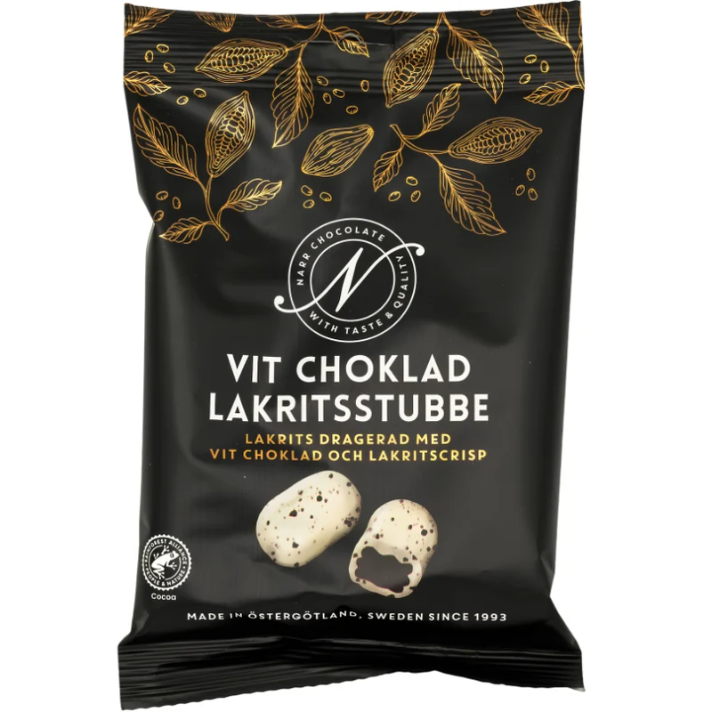 Boules de réglisse au chocolat blanc - Narr chocolate