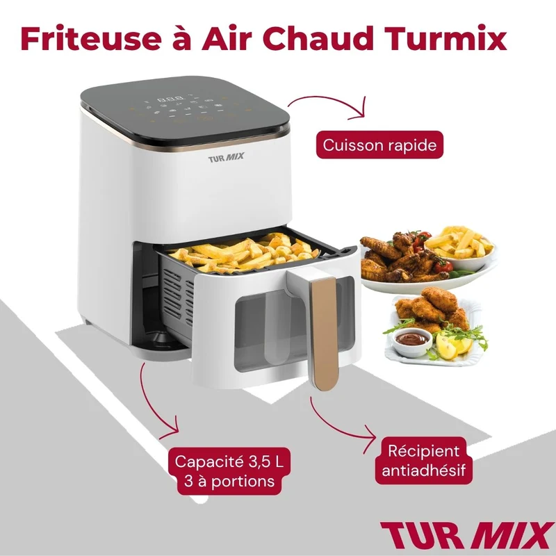 Friteuse à air chaud 3,5 L Turmix