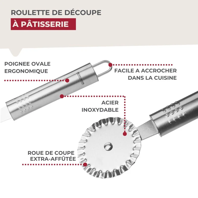 Roulette découpe pâte18 cm Fackelmann Ovale limited edition