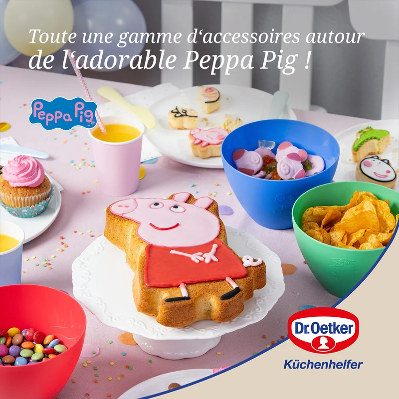 Lot de 8 sachets biscuits avec autocollants Dr. Oetker Peppa Pig