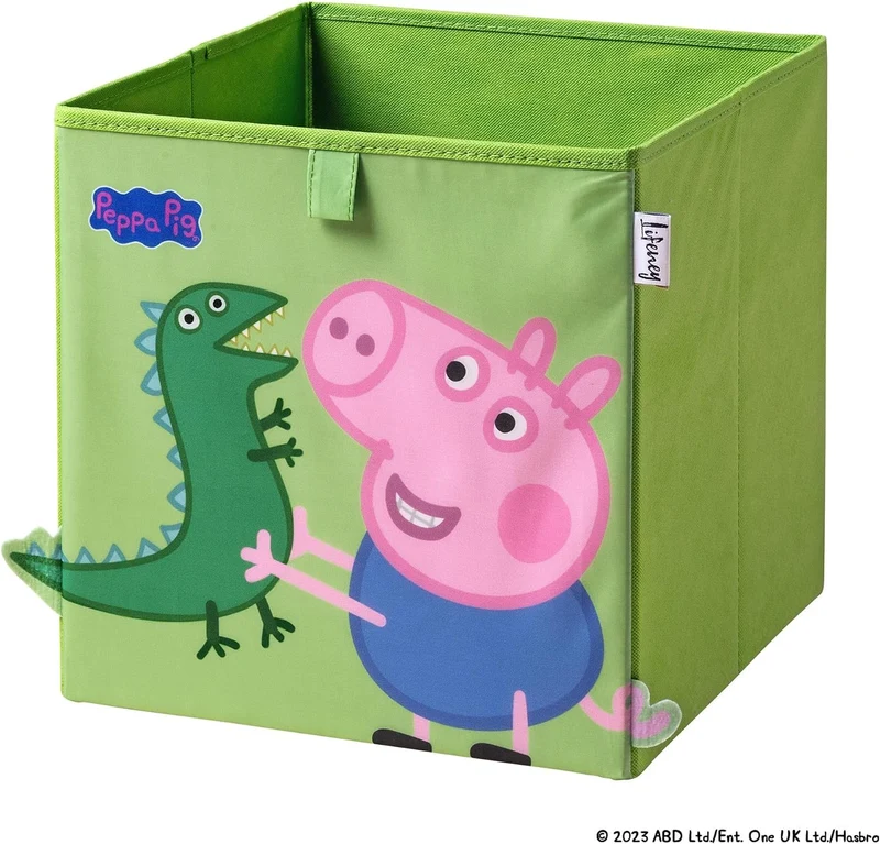 Boîte de rangement verte dinosaure compatible Kallax Lifeney Peppa Pig