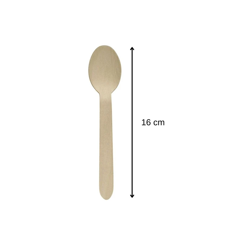 Lot de 30 cuillère à café en bois pour pique-nique Fackelmann Move