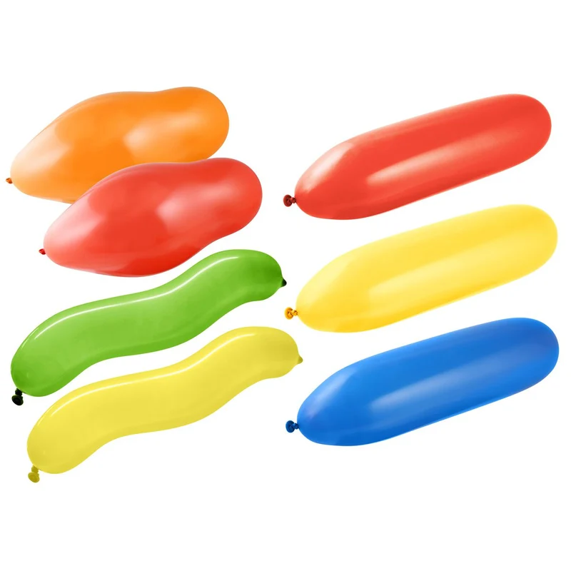 Lot de 15 ballons de baudruche colorés de formes aléatoires Fackelmann Nature