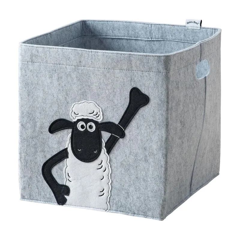 Boîte de rangement en feutre compatible Kallax Shaun poing levé Lifeney Shaun le mouton
