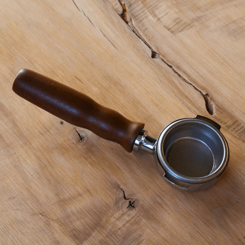 Porte-filtre sans fond 58mm - bois de noyer