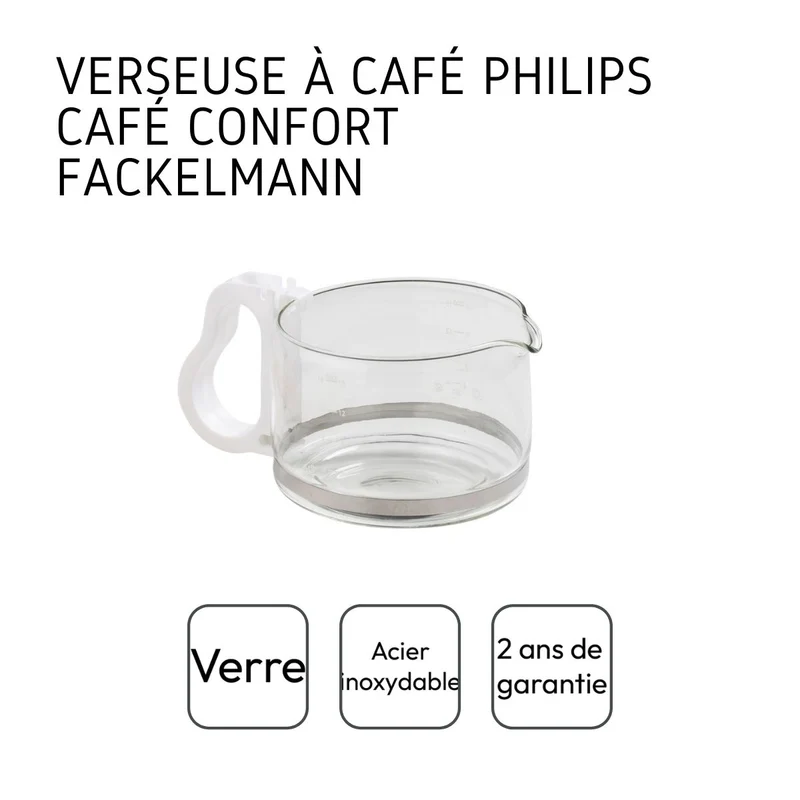 Verseuse à café compatible avec la cafetière Philips Confort 12 tasses Fackelmann