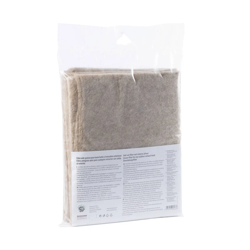 Filtre pour hotte en fibres naturelles végétales Fackelmann 114 x 47 cm Accessoires hotte et friture