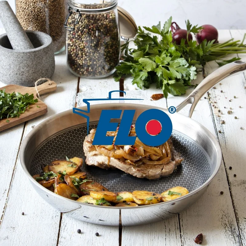 Poêle sauteuse 24 cm en inox 18/10 Elo Relief Evolution