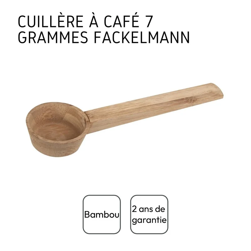 Ensemble de 2 cuillères doseuses à café en bambou Fackelmann