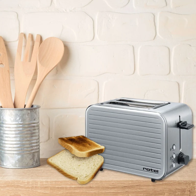 Grille pain chromé avec 7 niveaux de réglages Rotel