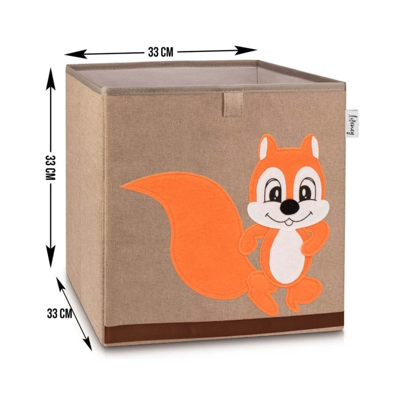 Boîte de rangement en tissu pour enfant "écureuil", compatible Ikea Kallax Lifeney