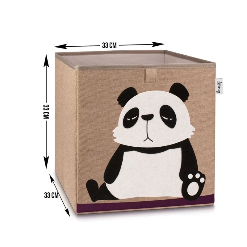 Boîte de rangement en tissu pour enfant "panda", compatible Ikea Kallax Lifeney