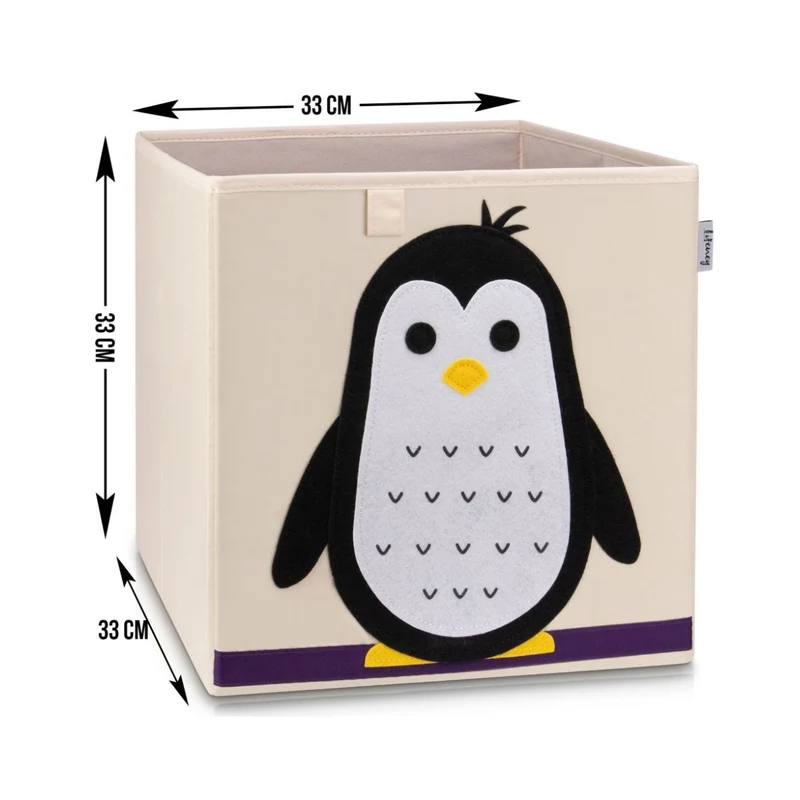 Boîte de rangement en tissu pour enfant "pingouin", compatible Ikea Kallax Lifeney