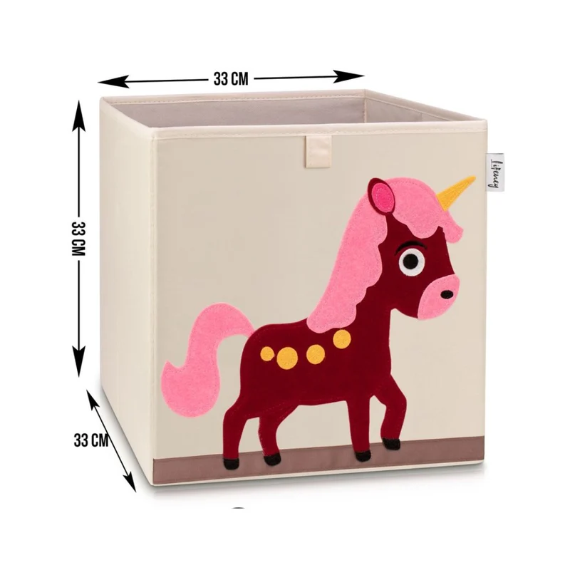 Boîte de rangement en tissu pour enfant "licorne", compatible Ikea Kallax Lifeney