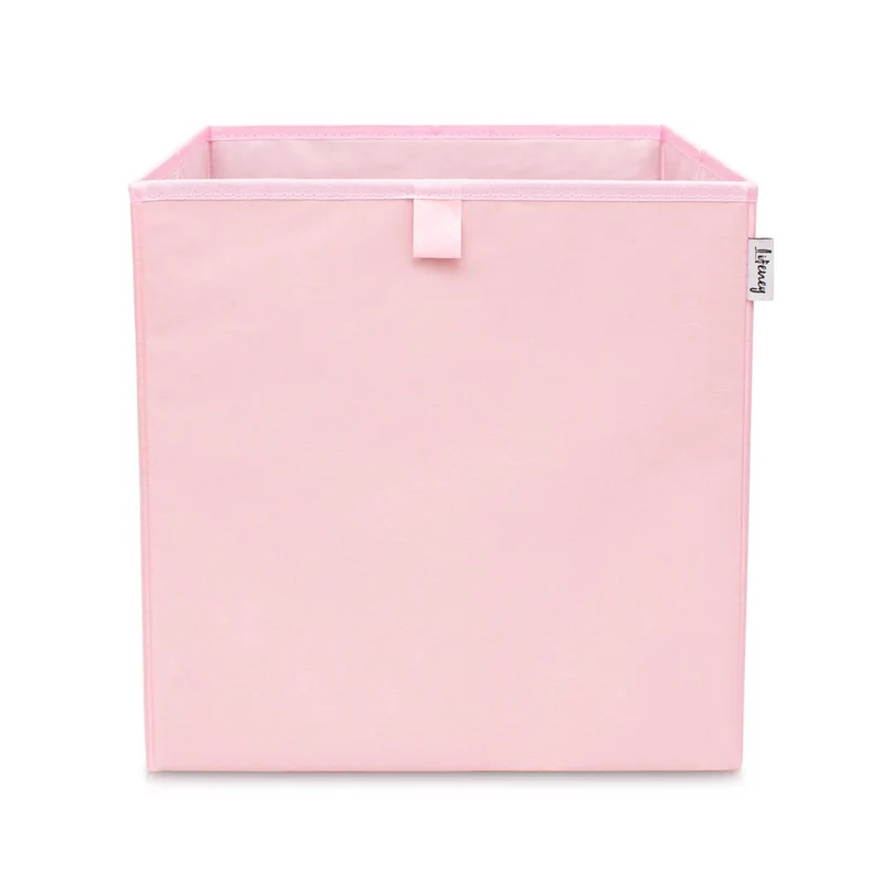 Boîte de rangement coloris rose, compatible avec l'étagère IKEA KALLAX Lifeney