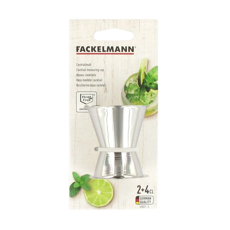 Set Shaker à cocktails en inox 400 ml et Doseur à alcool 2 cl et 4 cl Fackelmann Bar Concept