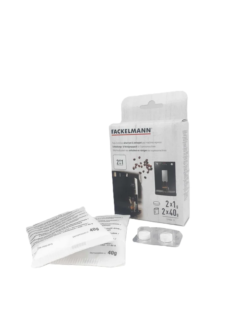 Pack entretien détartrant et nettoyage pour machine à expresso Fackelmann Petit Déjeuner