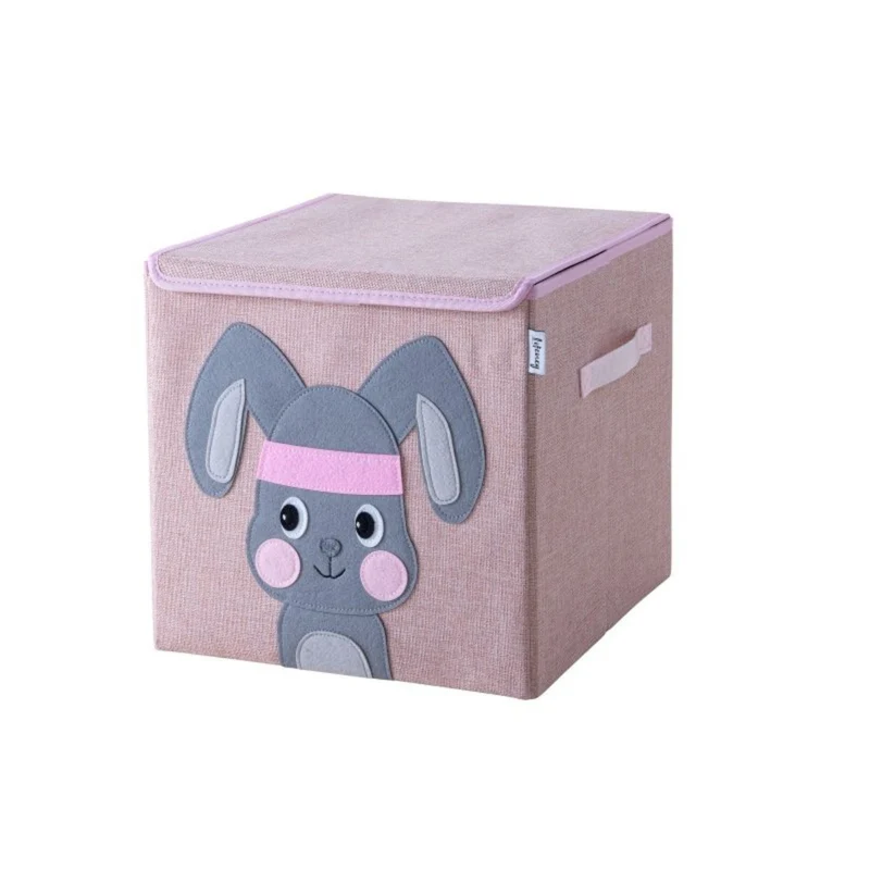 Boîte de rangement en tissu pour enfant "lapin" avec couvercle, compatible Ikea Kallax Lifeney