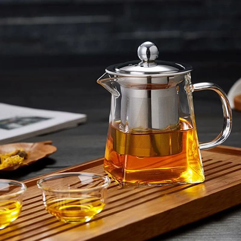 Glass Teapot with Stainless Steel Infuser – 550 ml