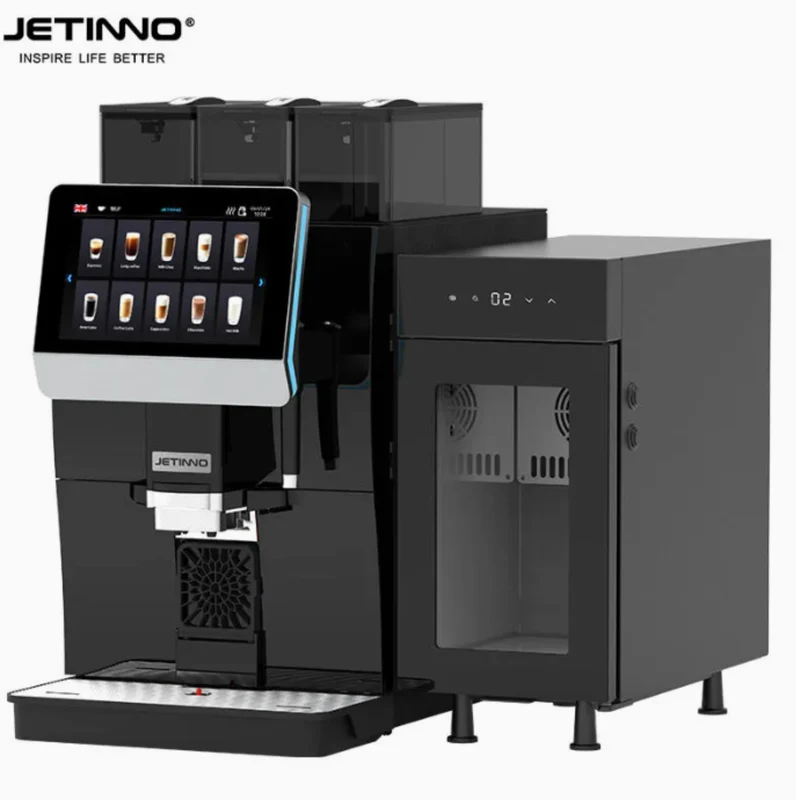 Jetinno JL33A Coffee Machine with BR9CN Professional Fresh Milk Fridge Set