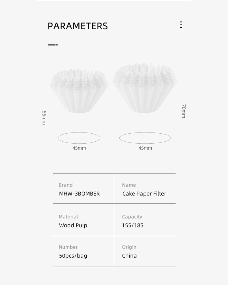Cake-Shaped Coffee Filter Paper By MHW-3BOMBER