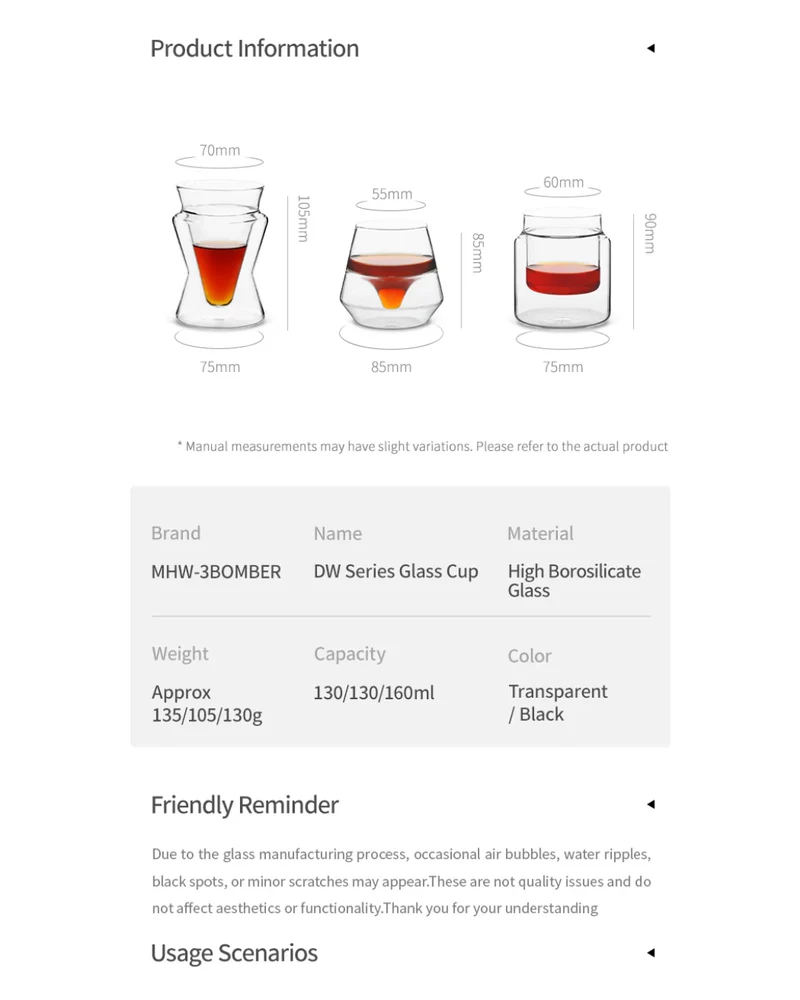 DW Series Glass Cup by MHW-3BOMBER