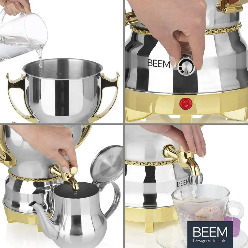 Beem Samovar Tea Classic – 3L Stainless Steel Tea Maker