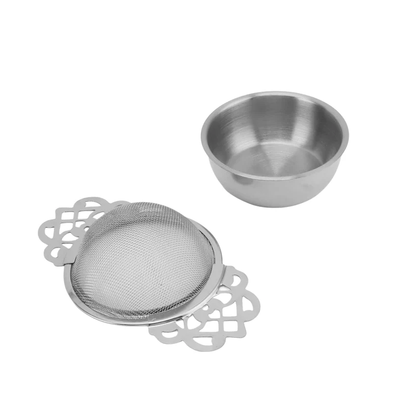 Tea Strainer & Drip Bowl – Silver or Gold