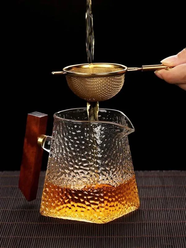 Topwell Glass Server – 390 ml (Wooden Handle)