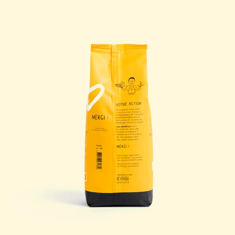 Café Joyeux - Café en Grain Le Naturel | Café Certifié Biologique - 100% Arabica