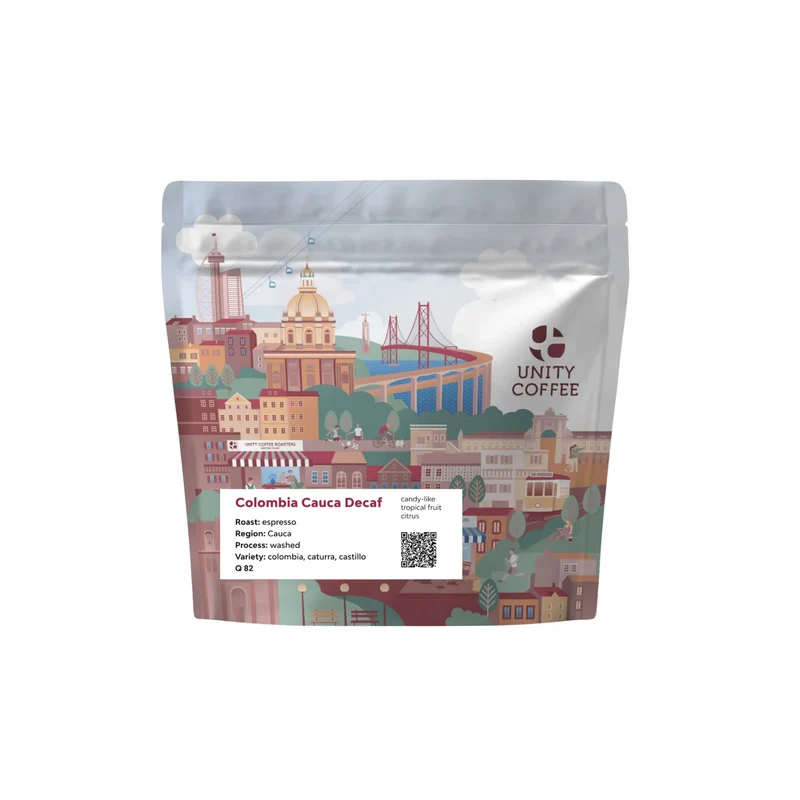 Whole bean, Espresso, Colombia Decaf Cauca, Unity Coffee