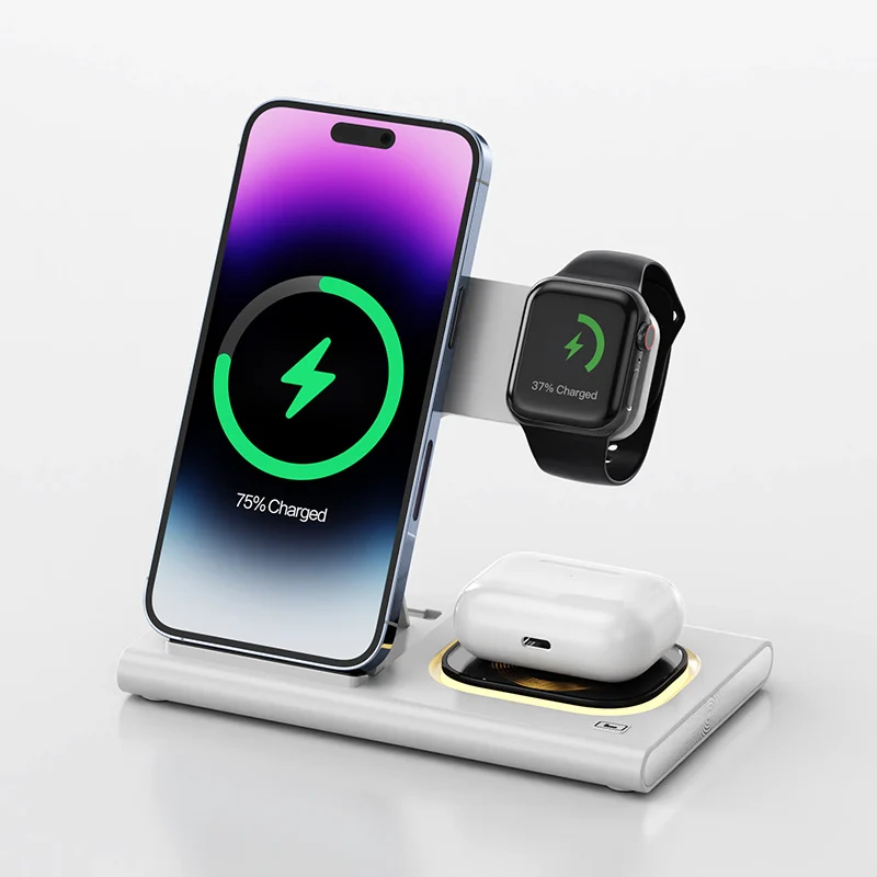 Chargeur Sans Fil 3-en-1 15W – iPhone, Apple Watch & AirPods