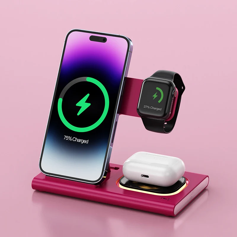 Chargeur Sans Fil 3-en-1 15W – iPhone, Apple Watch & AirPods