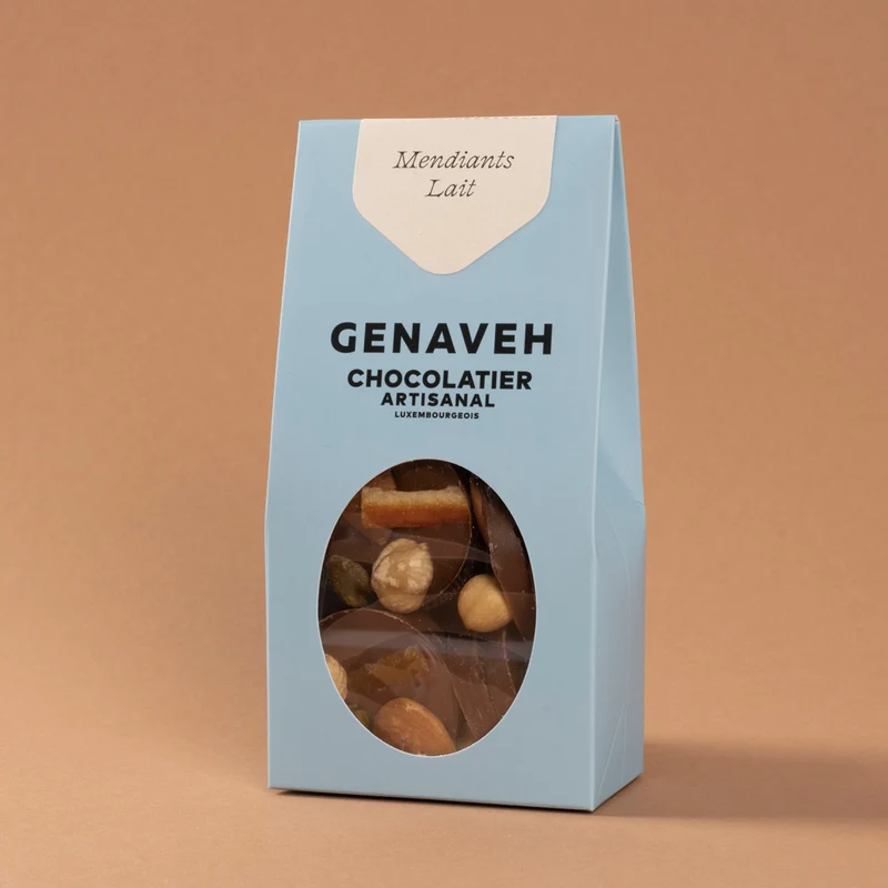 Mendiant, Dark milk or white chocolate, Genaveh