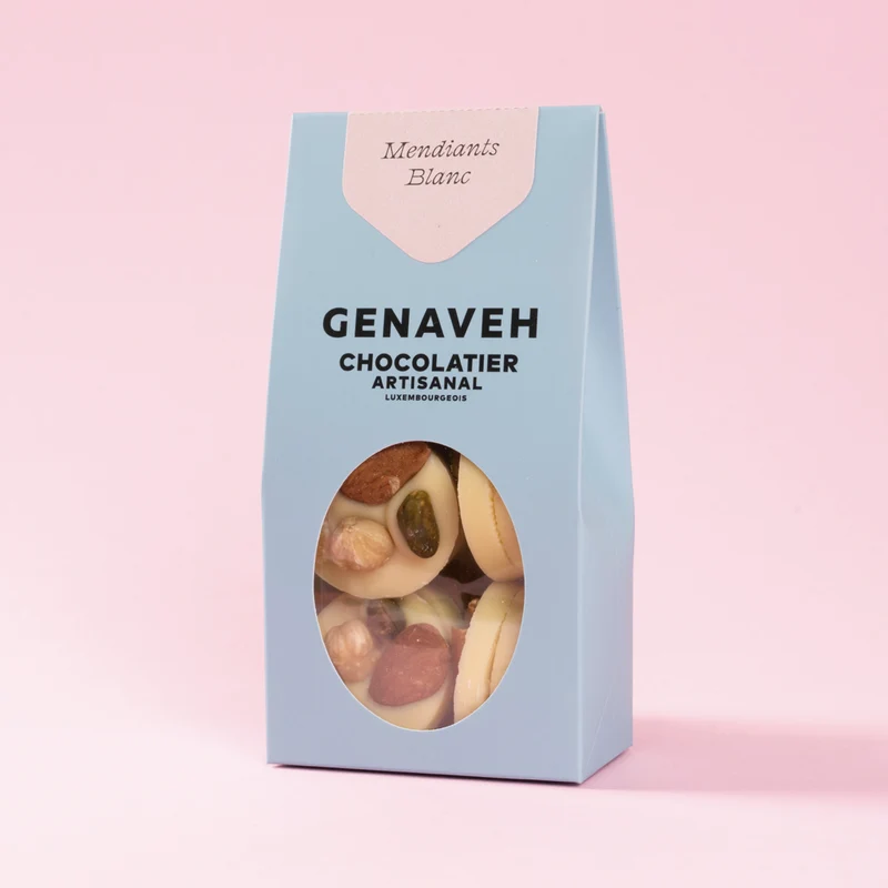 Mendiant, Dark milk or white chocolate, Genaveh