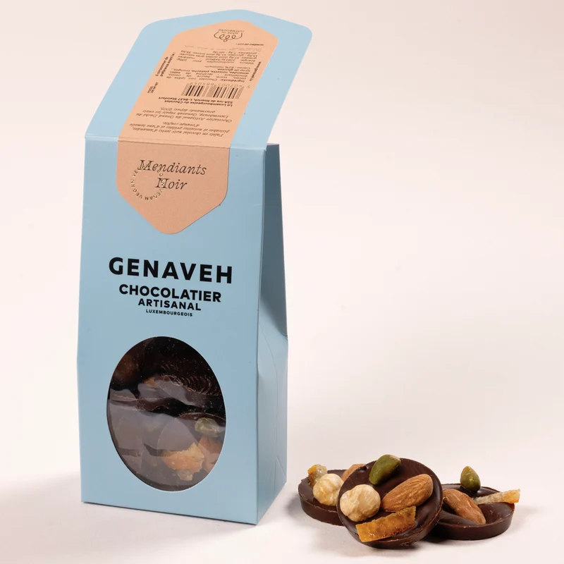 Mendiant, Dark milk or white chocolate, Genaveh
