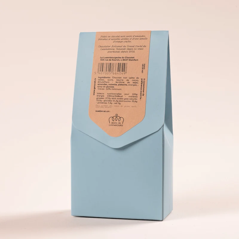 Mendiant, Dark milk or white chocolate, Genaveh
