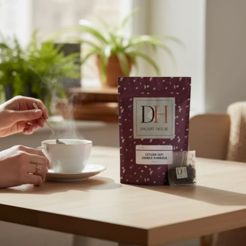 Tea, black tea, Ceylon OP Ahinsa Dimbula, Dalmat House (15 bags)