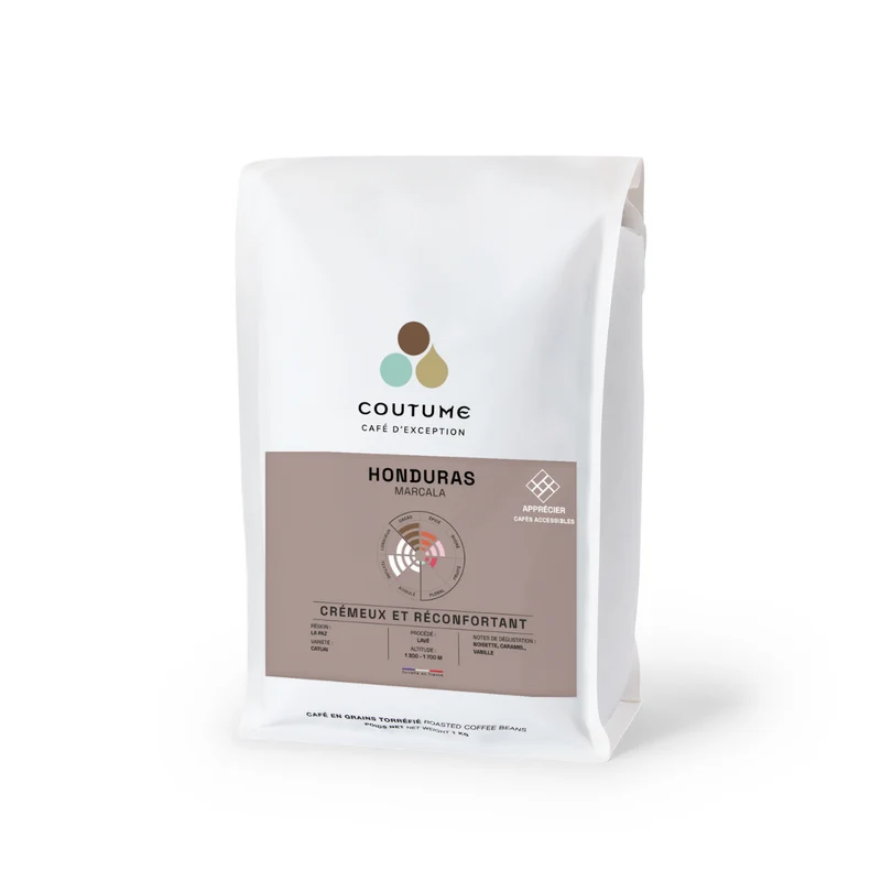 Whole bean, Honduras, Marcala, Coutume Café