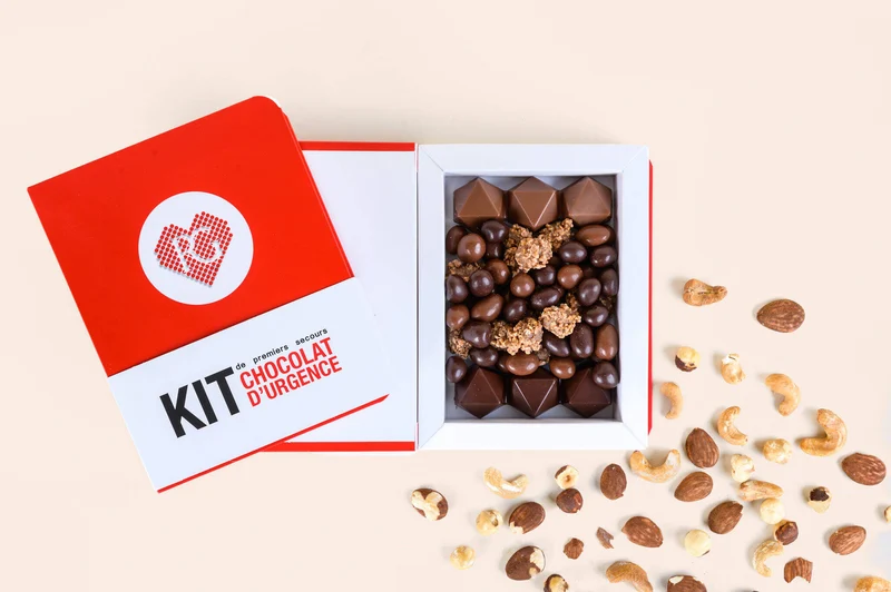 Coffret, dark & milk chocolate, kit d'urgence, Chocolaterie RG
