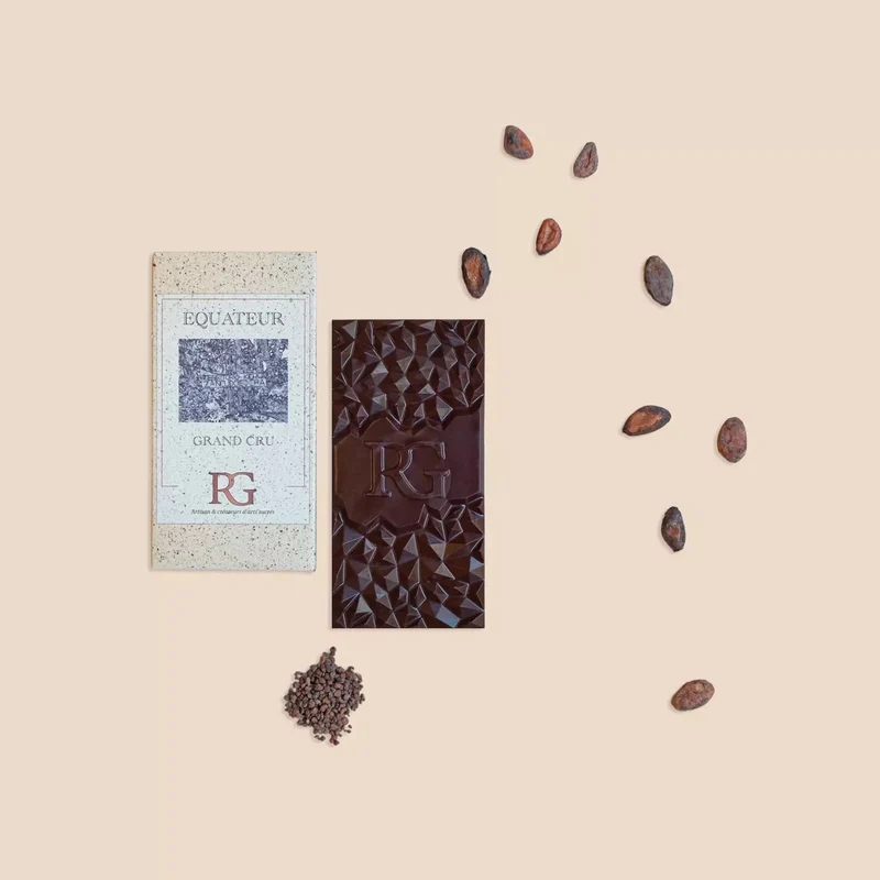Tablet, dark chocolate, 72.5%, Ecuador, Chocolaterie RG