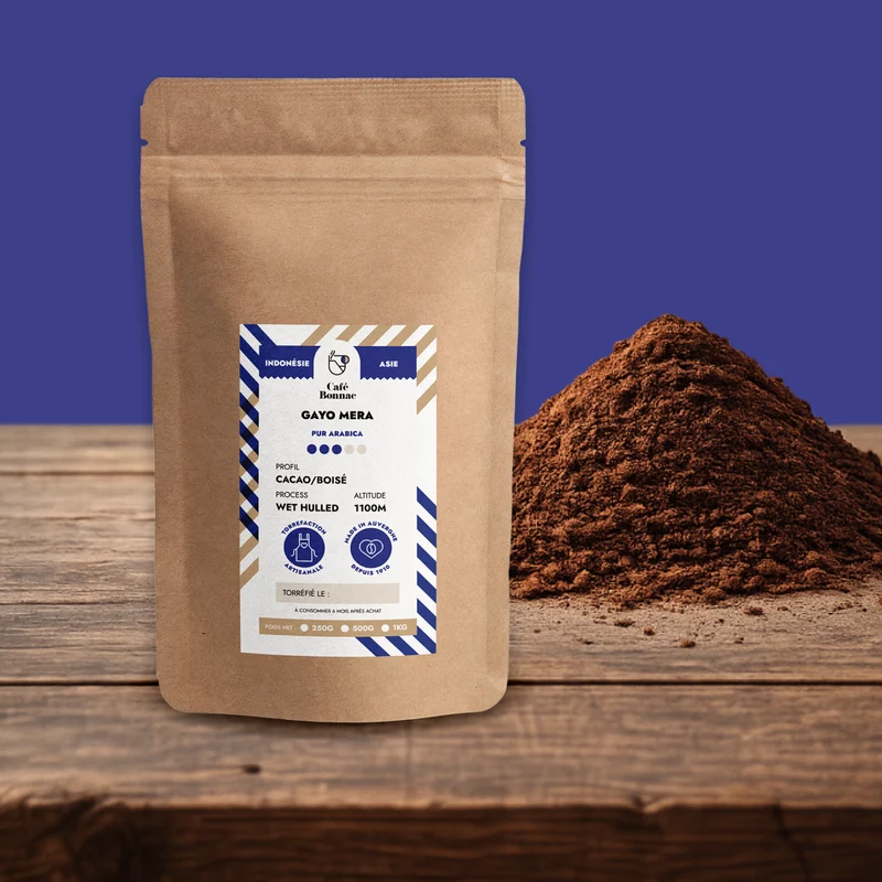 Café Moulu Indonésie Gayo Mera - Café Bonnac | 100% Arabica