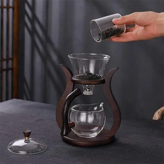 GLASS POT WITH SHELF - Tea Maker