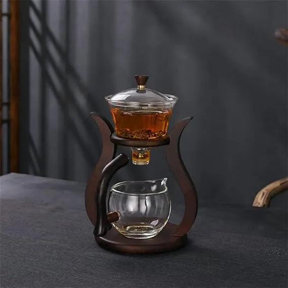GLASS POT WITH SHELF - Tea Maker