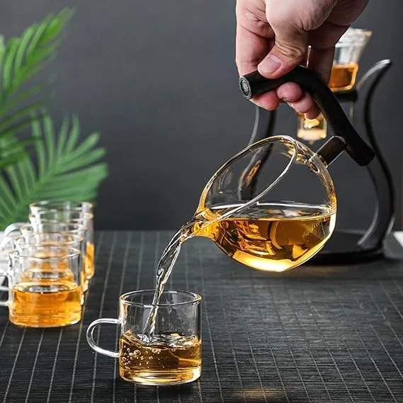 GLASS POT WITH SHELF - Tea Maker