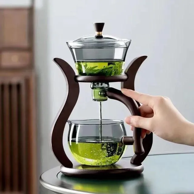 GLASS POT WITH SHELF - Tea Maker